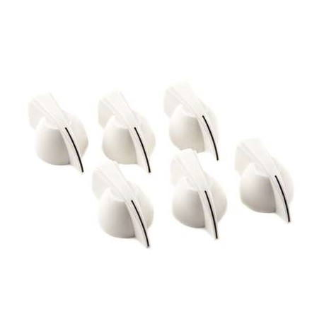 Chicken Head Amplifier Knobs, (6), White 0073688049